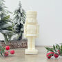 White Christmas Nutcracker Candle Nutcracker Decoration, thumbnail 2 of 8