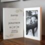 Personalised Couples Wooden Hinged Photo Frame, thumbnail 3 of 5