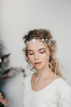Bohemian Crown Style Wedding Hair Vine Katarina, 9 of 12
