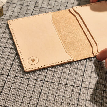 Craft Your Own Leather Bi Fold Cardholder With Diy Kit, 4 of 6