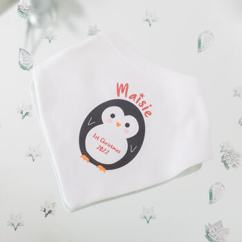 Personalised Penguin Baby First Christmas Babygrow, 10 of 12