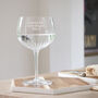 Special Message Personalised Crystal Cut Gin Glass, thumbnail 1 of 10