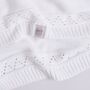 Monogrammed White Blanket With Crest Design, thumbnail 4 of 6