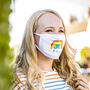 Charity Personalised Rainbow Positivity Face Mask, thumbnail 4 of 7