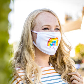 Charity Personalised Rainbow Positivity Face Mask, 4 of 7