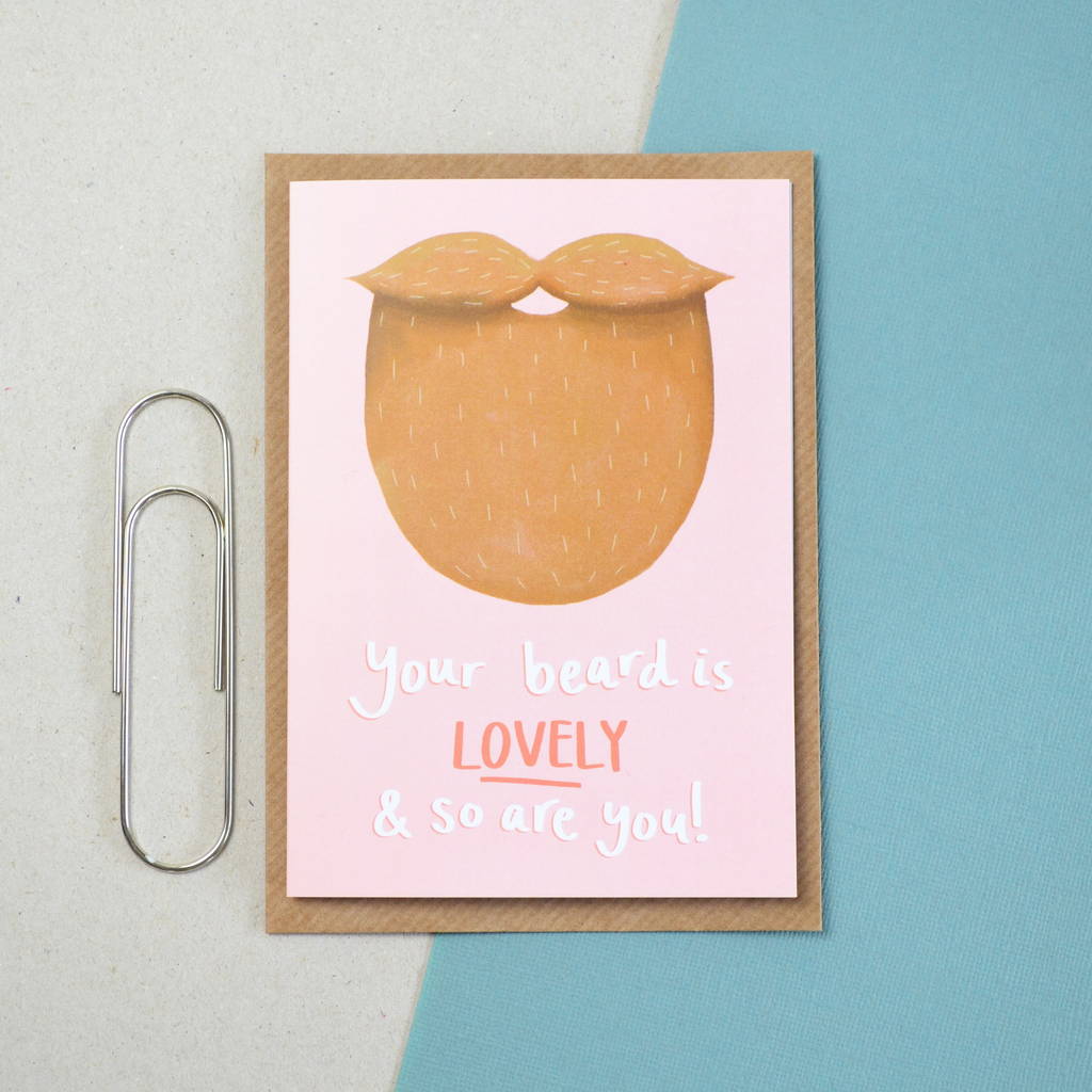 Ginger Beard Valentine's Day Card For Men By Hannah Stevens ...