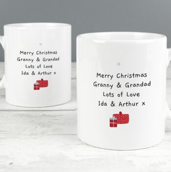 Personalised Grandparent Christmas Mug Set, 2 of 4