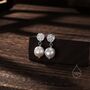 Genuine Pearl And Textured Disks Drop Earrings, thumbnail 6 of 10