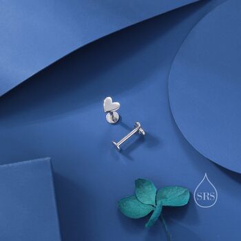 Sterling Silver Tiny Heart Earrings, 6 of 12