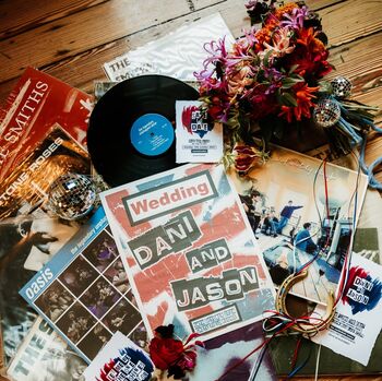 Personalised Britpop Oasis Themed Lucky Wedding Horseshoe Gift, 2 of 6