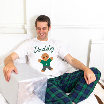 Personalised Gingerbread Family Christmas Pyjamas, 3 of 4