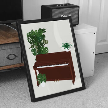Piano Houseplant Print | Instrument Music Poster, 7 of 10