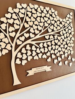 Tree Personalised Alternative Wedding Guest Book, 2 of 5