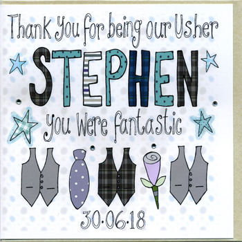 Personalised Best Man Thank You Card, 2 of 2