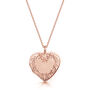 Personalised 18 K Rose Gold Plated Scroll Heart Locket, thumbnail 7 of 12