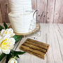 Classic Personalised Clear Acrylic Cake Sign With Wooden Base, thumbnail 1 of 5