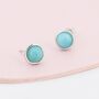 Sterling Silver 6mm Amazonite Stud Earrings, thumbnail 1 of 12