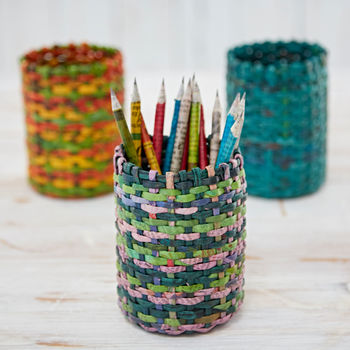 Recycled Newspaper Round Pencil Holder, 4 of 11