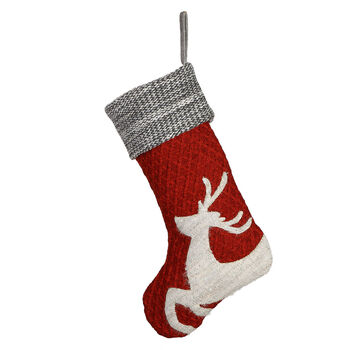 Personalised Reindeer Knit Christmas Stocking, 3 of 4