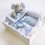Personalised Blue Elephant Blanket, Comforter And Towel, thumbnail 2 of 9