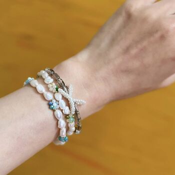 Handmade Pearl Bow Beaded Bracelet, 4 of 4