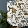 Whinfell Mineral And Bronze Floral Drum Lampshades, thumbnail 2 of 9
