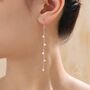 Sterling Silver Cz Cascade Drop Hook Earrings, thumbnail 2 of 11