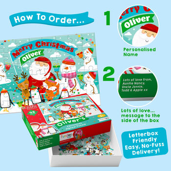 Personalised Santa And Me Jigsaw Puzzle, 3 of 11