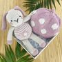 Baby Toy Gift Set Pink Motif Bunny And Pink Spotty Hat, thumbnail 1 of 2