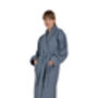 Palermo Grey, Navy, Green Waffle Unisex Dressing Gown, thumbnail 6 of 12