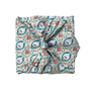 Teal Floral Fabric Gift Wrap Reusable Furoshiki, thumbnail 2 of 7