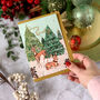 'Seasons Greetings' Deer Scene Charity Christmas Card, thumbnail 1 of 5