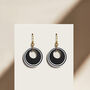 Black And White Circular Earrings, thumbnail 1 of 6