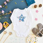 Liberty Of London Star Design Baby L Bodysuit, thumbnail 1 of 5