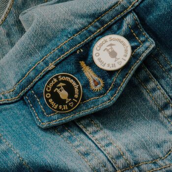 Its Five O Clock Somewhere Cocktail Drink Enamel Pin, Hen Party Gift, Funny Gift For Her, 3 of 12