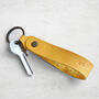 Personalised Zodiac Initial Leather Keyring Yellow, thumbnail 2 of 6