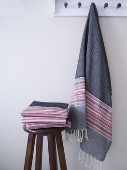 Cotton Beach Towel And Carrier Strap 30th Birthday Gift Set, 2 of 12