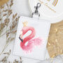 Queen Flamingo Personalised Leather Bag Tag, thumbnail 1 of 2
