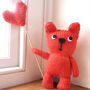 Red Teddy Bear Knitting Kit, thumbnail 1 of 2