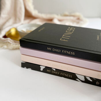 Fitness Planner My Daily Fitness Black Vegan Leather, 4 of 12