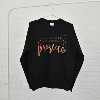 'Looks Like Prosecco' Christmas Unisex Sweatshirt, 3 of 7