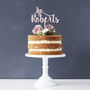 Romantic Personalised Surname Cake Topper, thumbnail 1 of 7