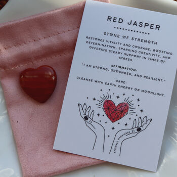 Grounding Red Jasper Heart Crystal, 2 of 5