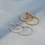 Modern Twisted Hoops, thumbnail 5 of 6