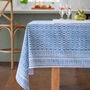Sapphire Cotton Hand Block Printed Tablecloth, thumbnail 1 of 2