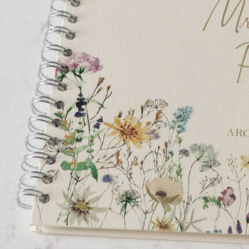 Personalised Wildflowers Wedding Guest Book, 4 of 10