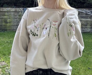 Enchanted Garden Elf Embroidered Sweatshirt, 4 of 7