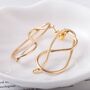 Gold Plated Artistic Abstract Infinity Stud Earrings, thumbnail 6 of 8
