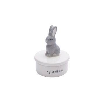 Ceramic 'My Tooth Box' Rabbit Keepsake Trinket, 2 of 3