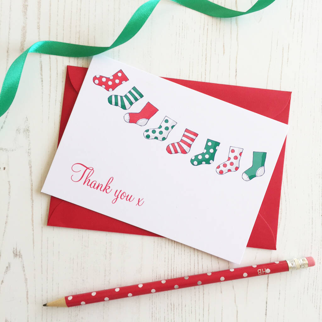 Christmas Stocking Thank You Cards, 1 of 8